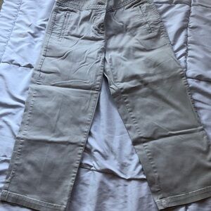 Liz Claiborne Light Gray Straight-Leg Pants
